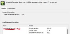 Zrzut ekranu z karty GPU Nvidii w sekcji Informacje o systemie w Panelu sterowania Nvidii w systemie Windows 11. (Źródło obrazu: Windows Screen Capture)