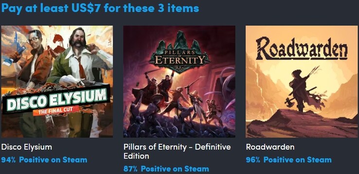 Pierwszy poziom Dice and Destiny rebundle zawiera następujące 3 gry (źródło obrazu: Humble Bundle)