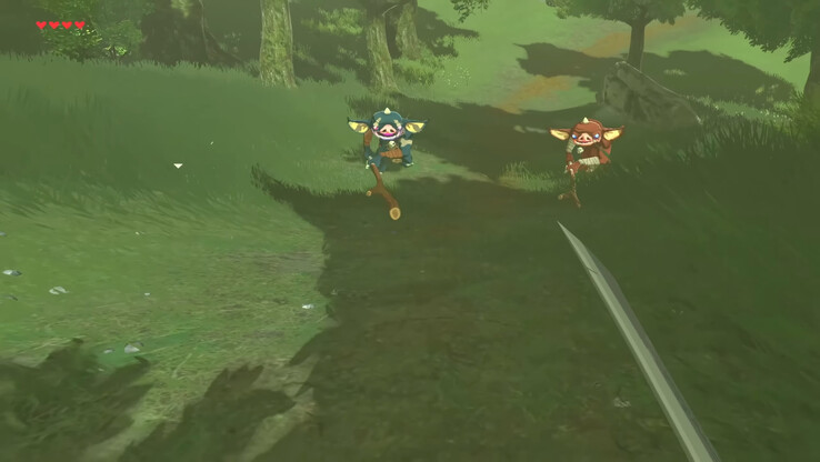 Mod Breath of the Wild BetterVR nadal obsługuje walkę w pierwszej osobie, w tym charakterystyczne dla BOTW parowanie tarczą. (Źródło obrazu: Crementif)