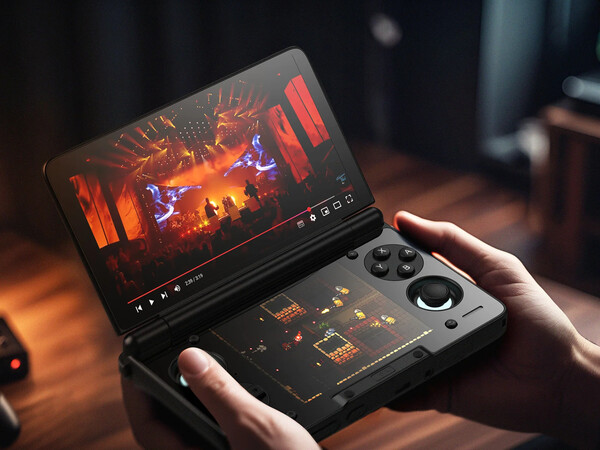 AYN Thor ma konstrukcję typu clamshell i dwa wyświetlacze OLED. (Źródło zdjęcia: AYN)