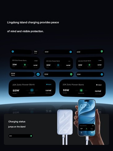 Powerbank wyświetla powiadomienia o ładowaniu na ekranie Dynamic Island
