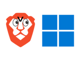 Brave domyślnie blokuje kluczową funkcję systemu Windows 11. (Źródło obrazu: logo Brave i logo Windows 11, po zmianach)