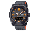 Seria Casio Pro Trek PRW-6900TFS (na zdjęciu) ma ciemnoszarą kopertę i tarczę, podkreśloną pomarańczowymi znacznikami i wskazówkami. (Źródło zdjęcia: @morgan_gshock na Instagramie)