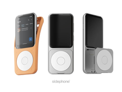 Sidephone SP-01 (na zdjęciu) z klawiaturą Sundial i silikonowym etui. (Źródło zdjęcia: u/gosidephone via r/sidephone)