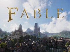 Logo gry „Fable” na tle świata Albionu