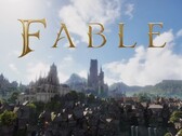 Logo gry „Fable” na tle świata Albionu