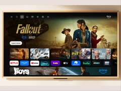 Telewizor Amazon Ember Artline z drewnianą ramą.