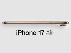 Nieoficjalny render rzekomego iPhone'a 17 Air. (Źródło obrazu: MacRumors - edytowane)