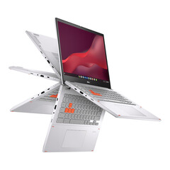 ASUS twierdzi, że Chromebook Vibe CX34 Flip posiada certyfikat MIL-STD-810. (Źródło obrazu: ASUS)
