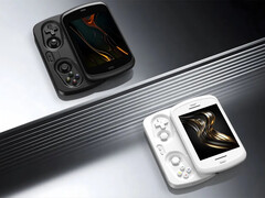 Anbernic RG Slide wykorzystuje sprężynową szynę do przesuwania 4,7-calowego wyświetlacza w przód i w tył. (Źródło zdjęcia: Anbernic)