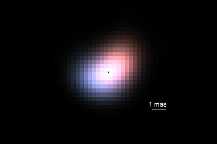 Zrekonstruowany obraz dysku wokół Beta Canis Minoris (źródło zdjęcia: Yoo Jung Kim/UCLA)