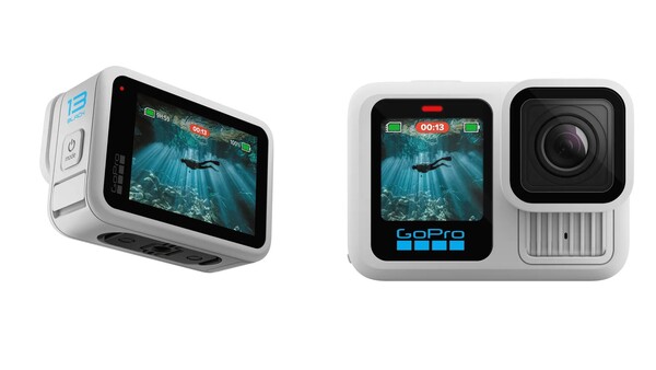 GoPro Hero 13 Black w kolorze Polar White wciąż ma odcienie czerni. (Źródło obrazu: GoPro)