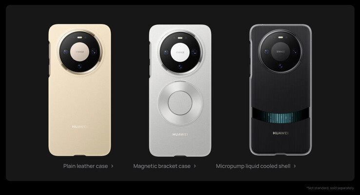 Huawei sprzedaje kilka oficjalnych etui dla Mate 80 Pro, w tym jedno zapewniające chłodzenie cieczą. (Źródło zdjęcia: Huawei)
