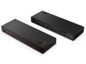 Nowa stacja dokująca Lenovo Thunderbolt 5 wydaje się być stosunkowo kompaktowa, biorąc pod uwagę zawarte w niej porty. (Źródło zdjęcia: via Evan Blass)