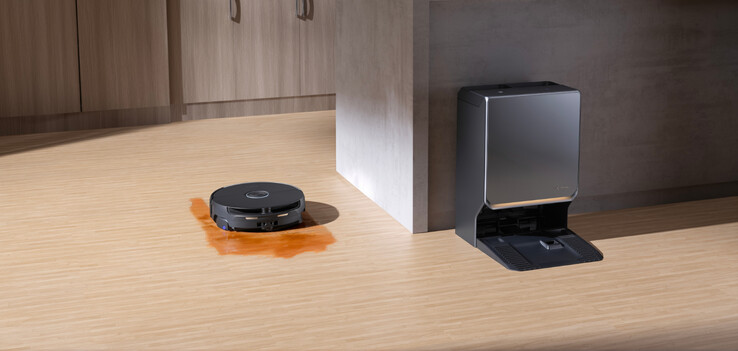 Narwal Flow 2 mopuje za pomocą systemu mopującego Track-Mop o temperaturze 60 °C.