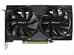PNY RTX 5060 Overclocked jest wyposażona w dwuwentylatorowy cooler i całkowicie czarny design. (Źródło zdjęcia: Best Buy)