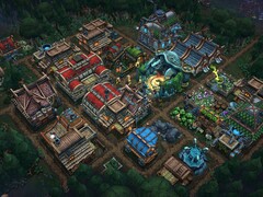 Obraz przedstawiający budynki w grze Against the Storm.