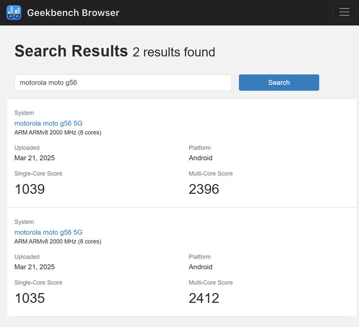 (Źródło obrazu: Geekbench)