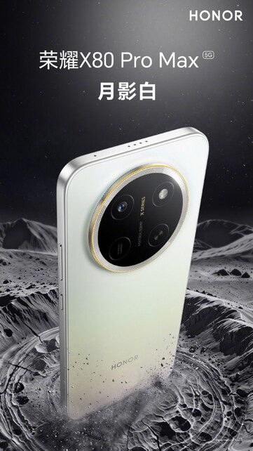 Honor X80 Pro Max w kolorze Moonlight White.