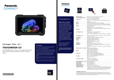 Specyfikacja Panasonic Toughbook G3