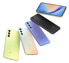 Modele Galaxy A34 i Galaxy A54 występują w czterech wersjach kolorystycznych. (Źródło zdjęć: Samsung)