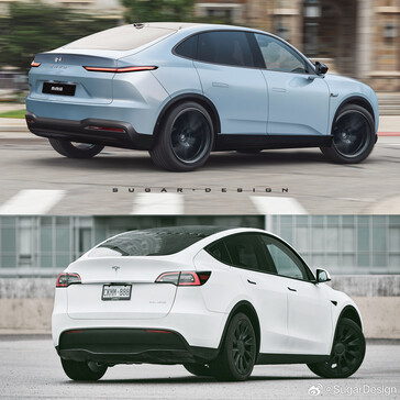 Rendery NIO Onvo vs Tesla Model Y autorstwa Sugar Design