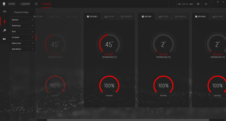 Profile termiczne w Alienware Command Center