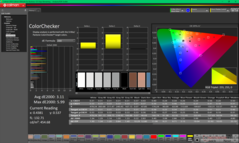 ColorChecker przed kalibracją (P3)