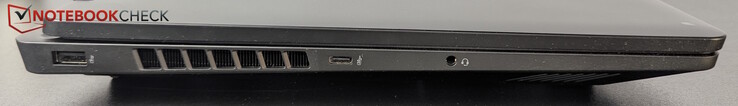 Po lewej: USB-A (5 Gbit/s), USB-C (10 Gbit/s), gniazdo słuchawkowe