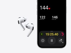Zdjęcie słuchawek Apple AirPods Pro 3 obok iPhone'a