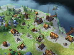 Zdjęcie przedstawiające wioskę w grze „Northgard: Definitive Edition”.