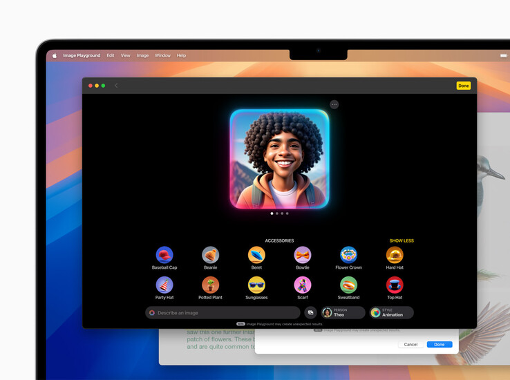 Apple twierdzi, że Image Playground pozwala ludziom tworzyć "zabawne i unikalne obrazy" z szeregu koncepcji. (Źródło obrazu: Apple)