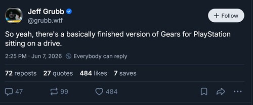 Post Jeffa Grubba na temat kompilacji Gears of War: E-Day na PS5