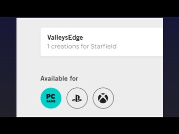 Starfield PS5 mod PlayStation logo (źródło obrazu: zrzut ekranu, GamingLeaksAndRumours subreddit)