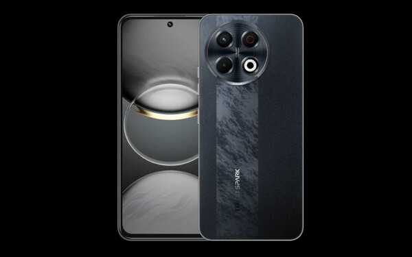 Tecno Spark 30 Pro w kolorze Obsidian Edge. (Źródło zdjęcia: Tecno via GSMArena)