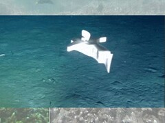 Obraz robota na dnie oceanu (źródło obrazu: zespół badawczy; edytowane)