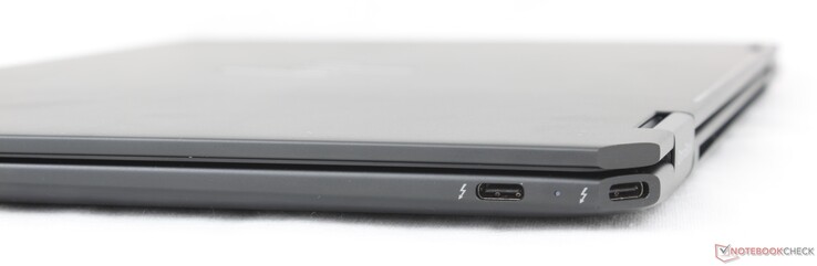 Po prawej: 2x USB-C (40 Gb/s) z Thunderbolt 4 + Power Delivery + DisplayPort 2.1