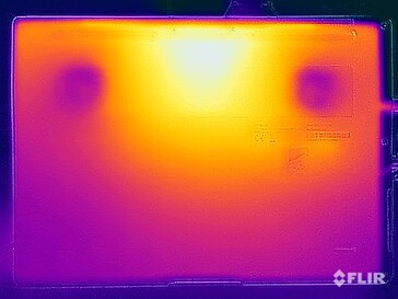 Temperatura powierzchni w teście obciążeniowym (na dole)