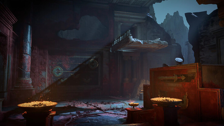 Obraz z anulowanej gry wieloosobowej God of War przedstawiający czerwonawy kolor (źródło obrazu: MP1st)