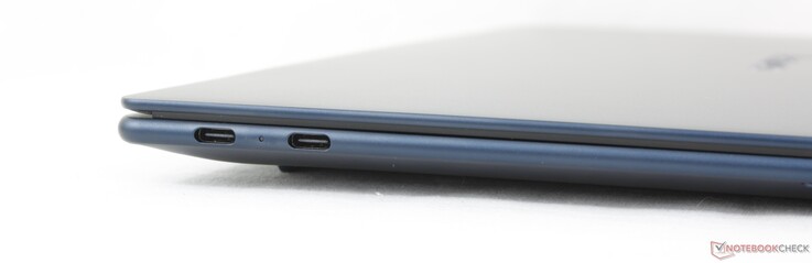Po lewej: 2 porty USB-C 4.0 z DisplayPort 1.4 i funkcją Power Delivery