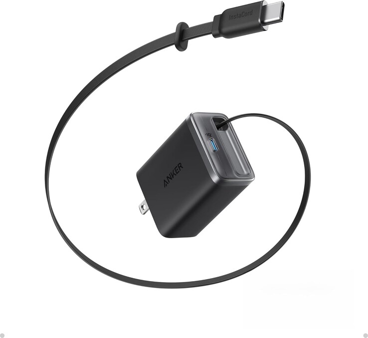 Ładowarka Anker Nano (35 W, wbudowany zwijany kabel USB-C). (Źródło zdjęcia: Anker)
