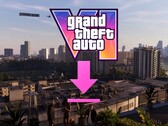 Baner dotyczący rozmiaru pliku GTA 6 z widoczną ikoną pobierania