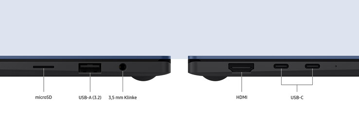 Łączność: microSD, USB-A 3.2, zestaw słuchawkowy 3,5 mm, HDMI, 2 x USB-C