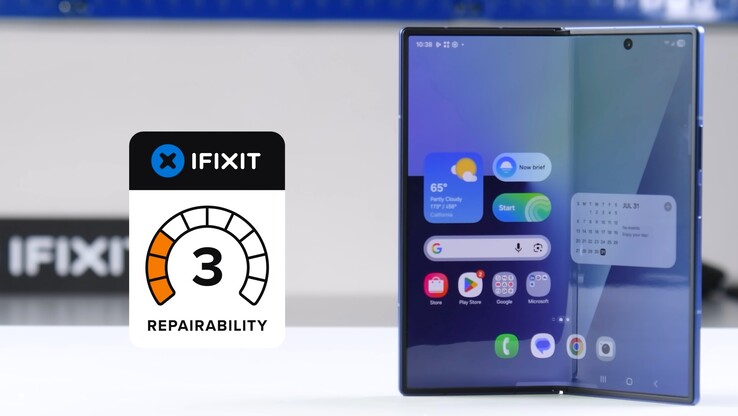 Samsung Galaxy Z Fold 7 otrzymuje od iFixit tylko 3 na 10 punktów za możliwość naprawy.