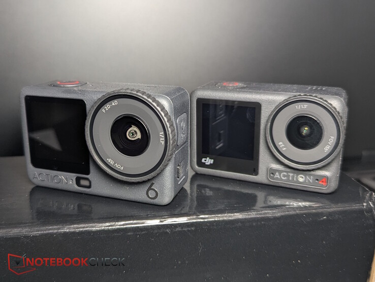 DJI Osmo Action 6 lewy vs Action 4 prawy