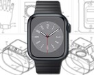Zegarek Apple w patencie posiada odłączaną obudowę dla zwiększenia funkcjonalności. (Źródło obrazu: Apple (Watch Series 8)/USPTO - edytowane)