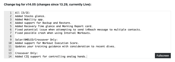 Informacje o wydaniu Garmin Instinct 3 series beta wersja 14.05