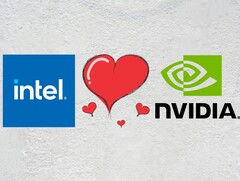Przyszłe stacjonarne i mobilne procesory Intela mogą całkowicie wyeliminować układy Arc iGPU na rzecz rozwiązań Nvidii. (Źródło obrazu: Intel, Nvidia, Unsplash, Pixabay)