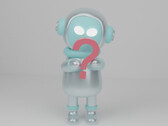 Humanoidalny robot i znak zapytania. (Źródło zdjęcia: Valeria Nikitina - Unsplash)