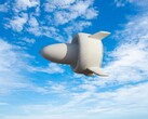 Turbina wiatrowa S1500 na niebie (źródło zdjęcia: People's Daily, Chiny; edycja AI)
